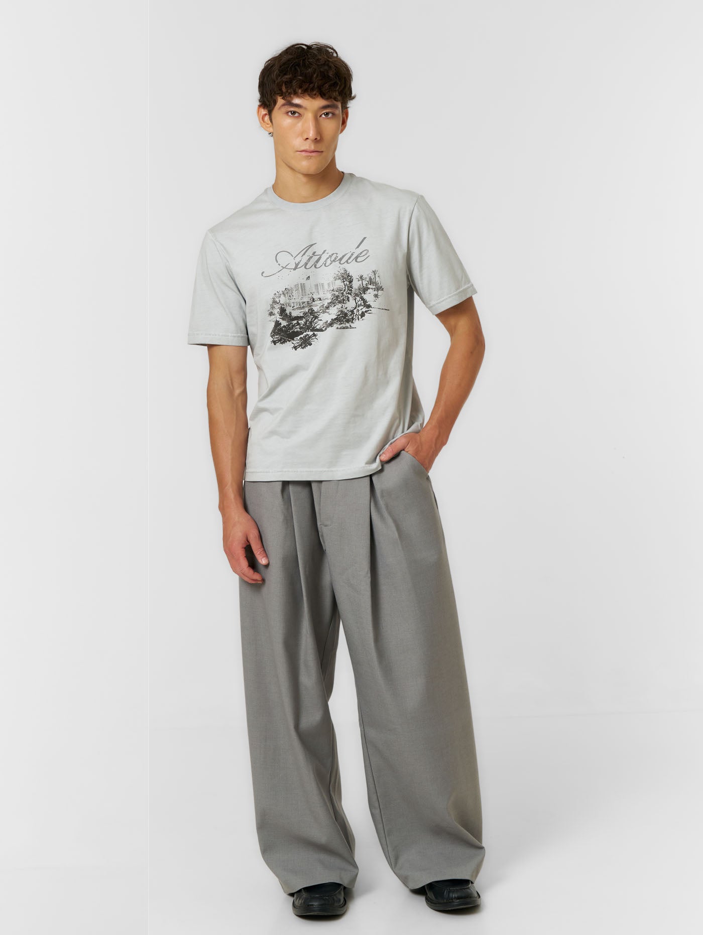 Fitted Vintage T-shirt Dark Grey
