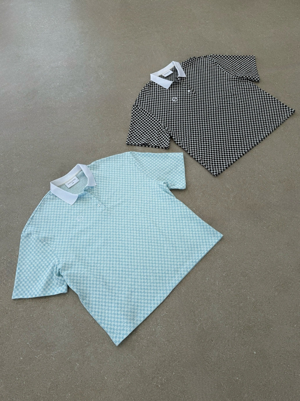 Checkered Polo Black/White