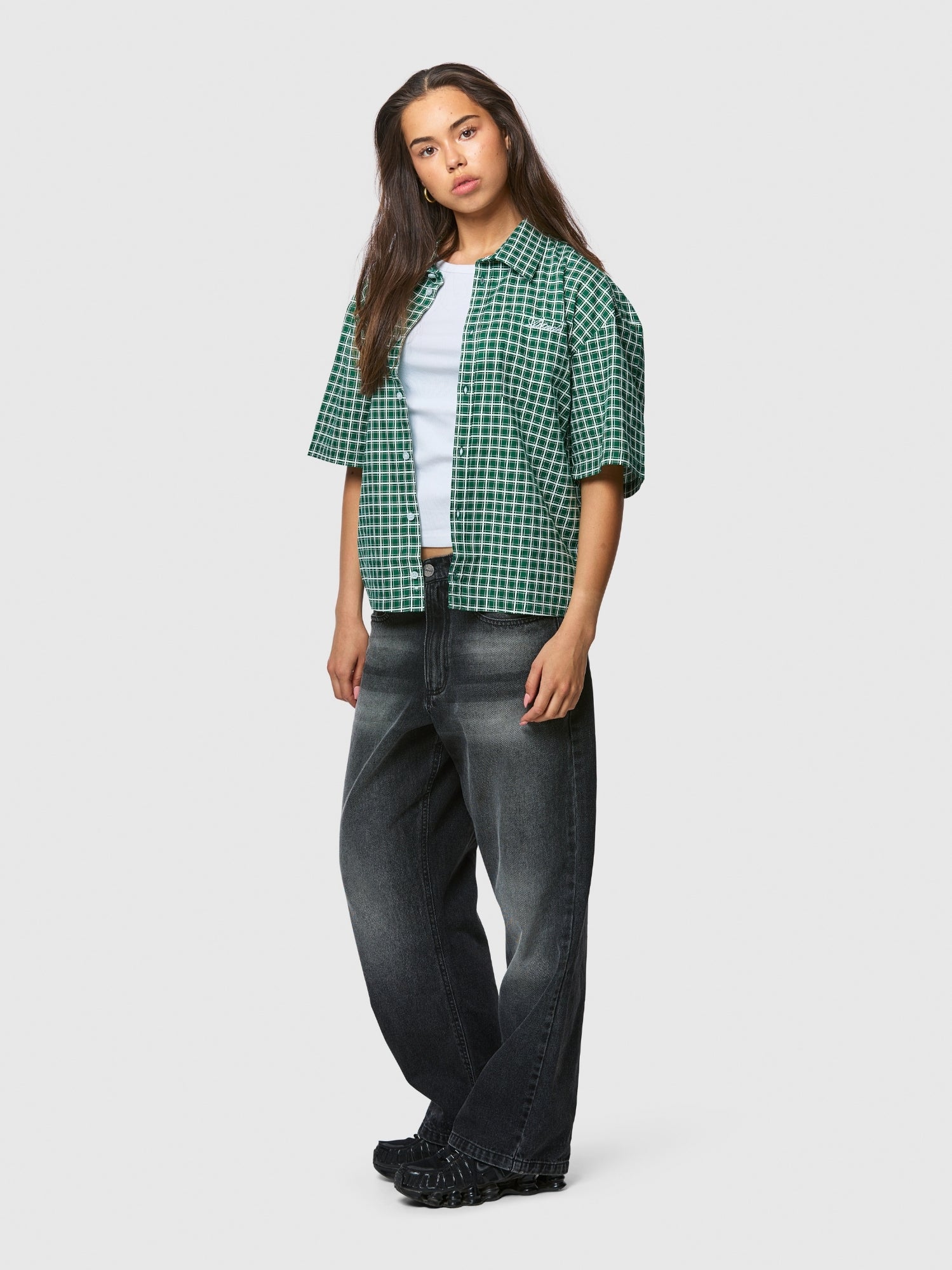 Checkered SS Shirt Green