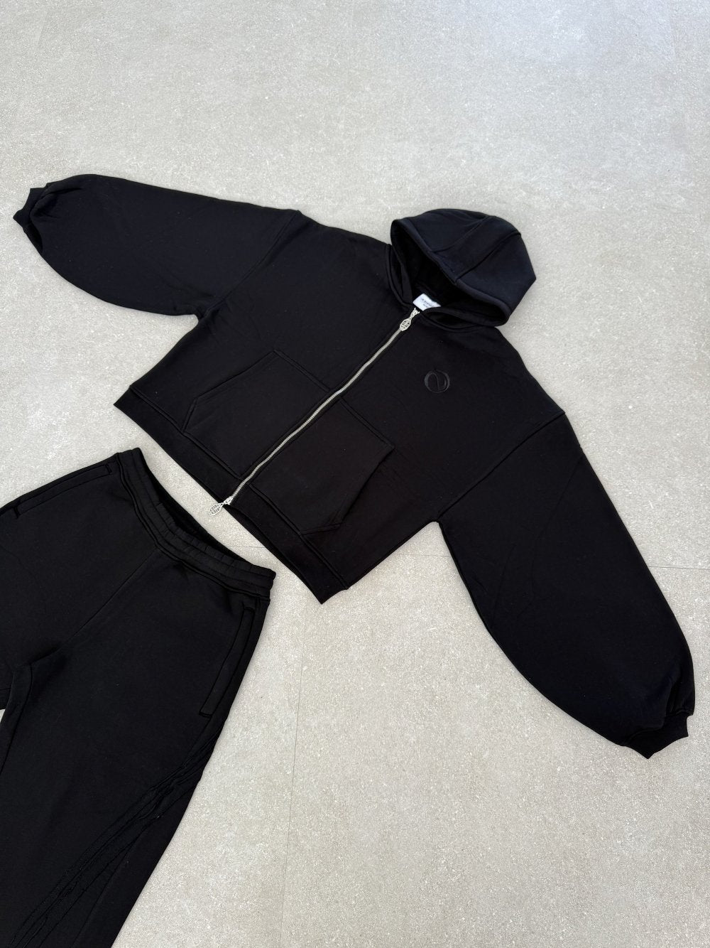 Rail Zip Hoodie Black