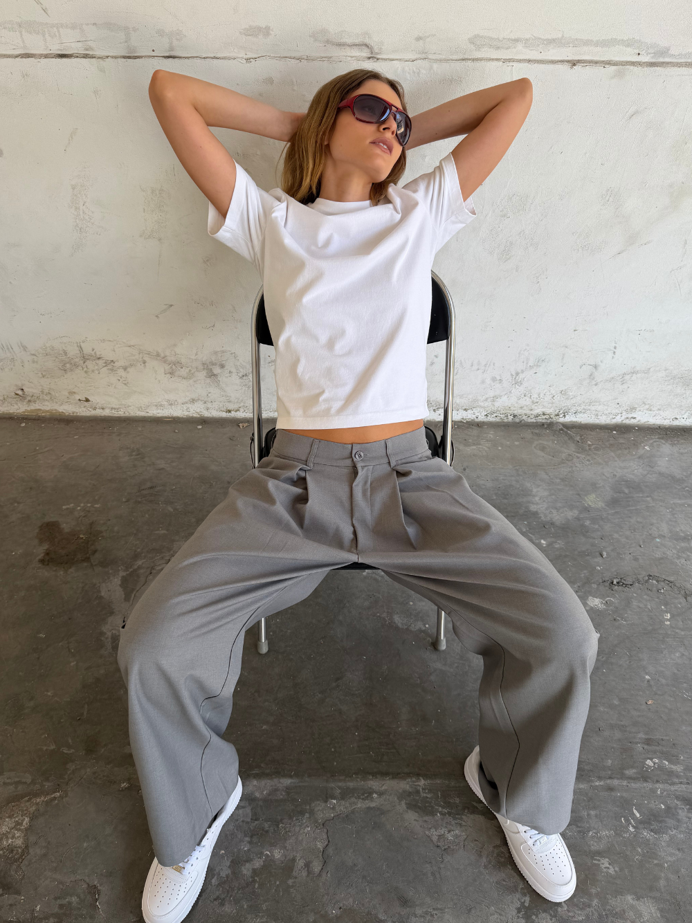 Plain Fitted T-shirt White