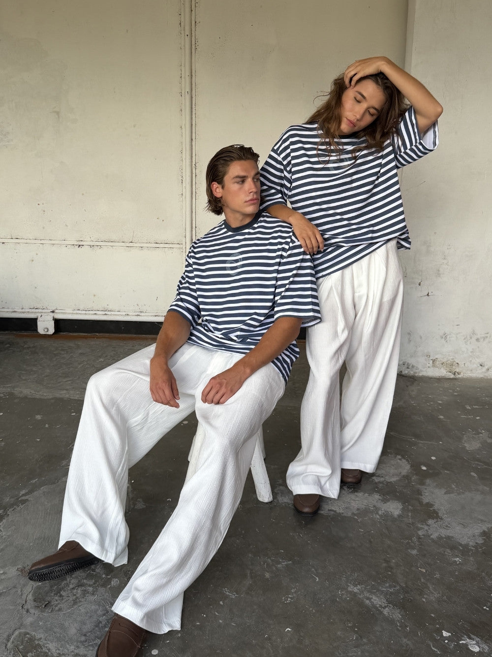 Striped T-Shirt Navy/White