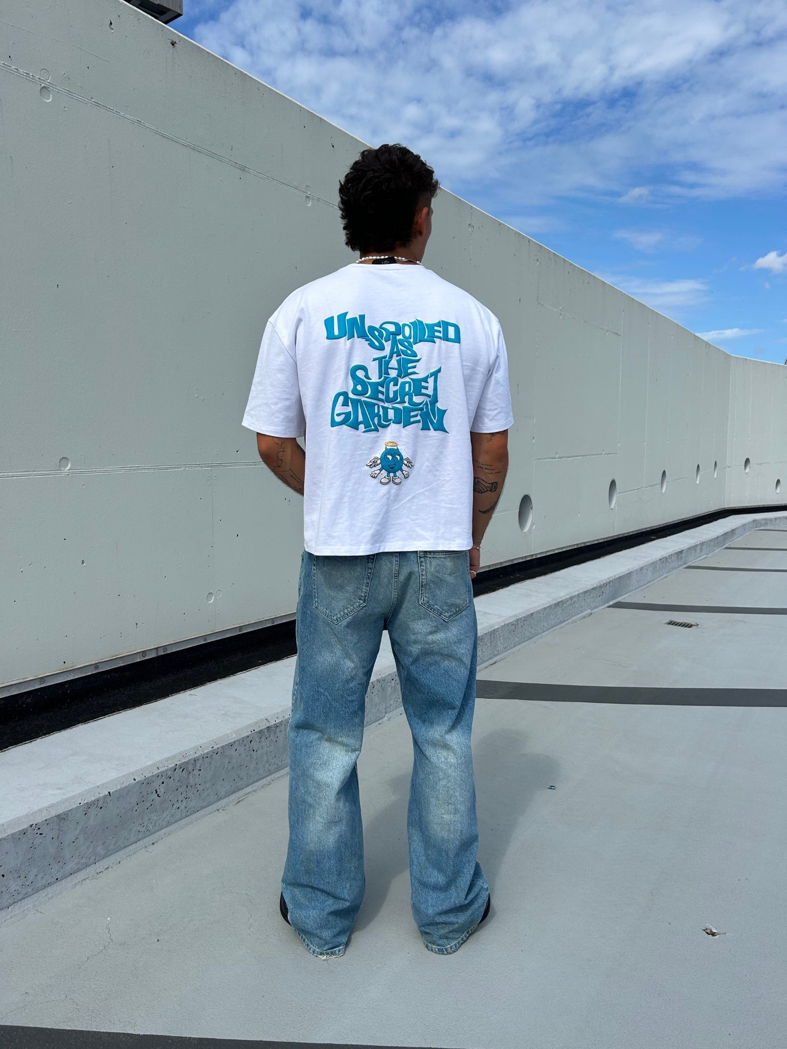 BOXY PUFF PRINT T - SHIRT WHITE - ATTODE