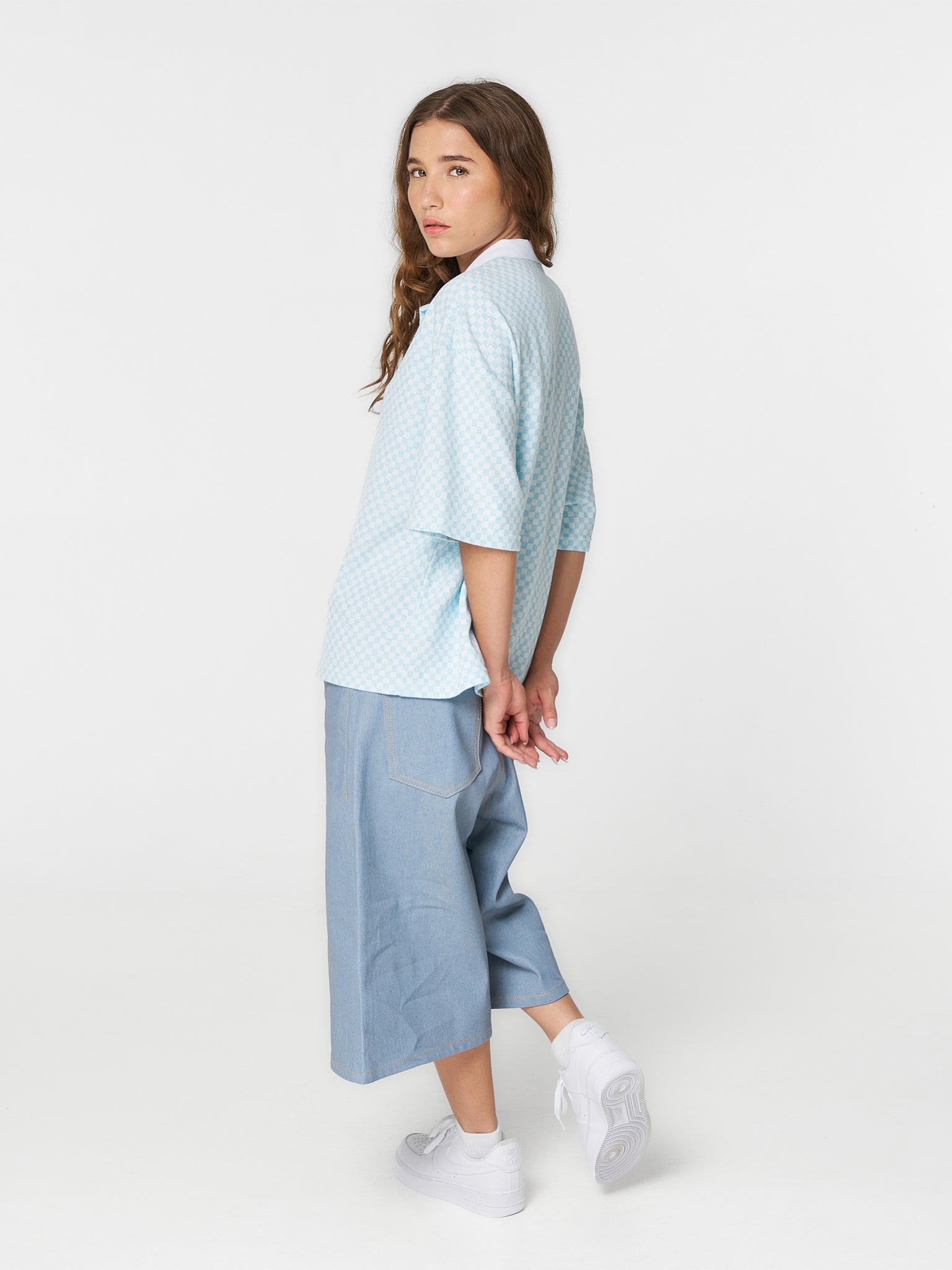 Checkered Polo Blue/White - ATTODE