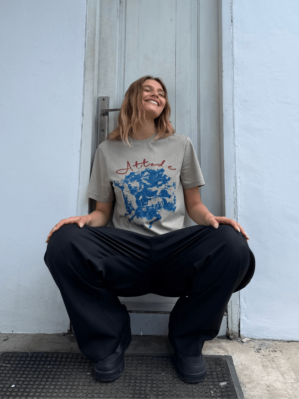 Fitted Vintage T-shirt Washed Sand - ATTODE