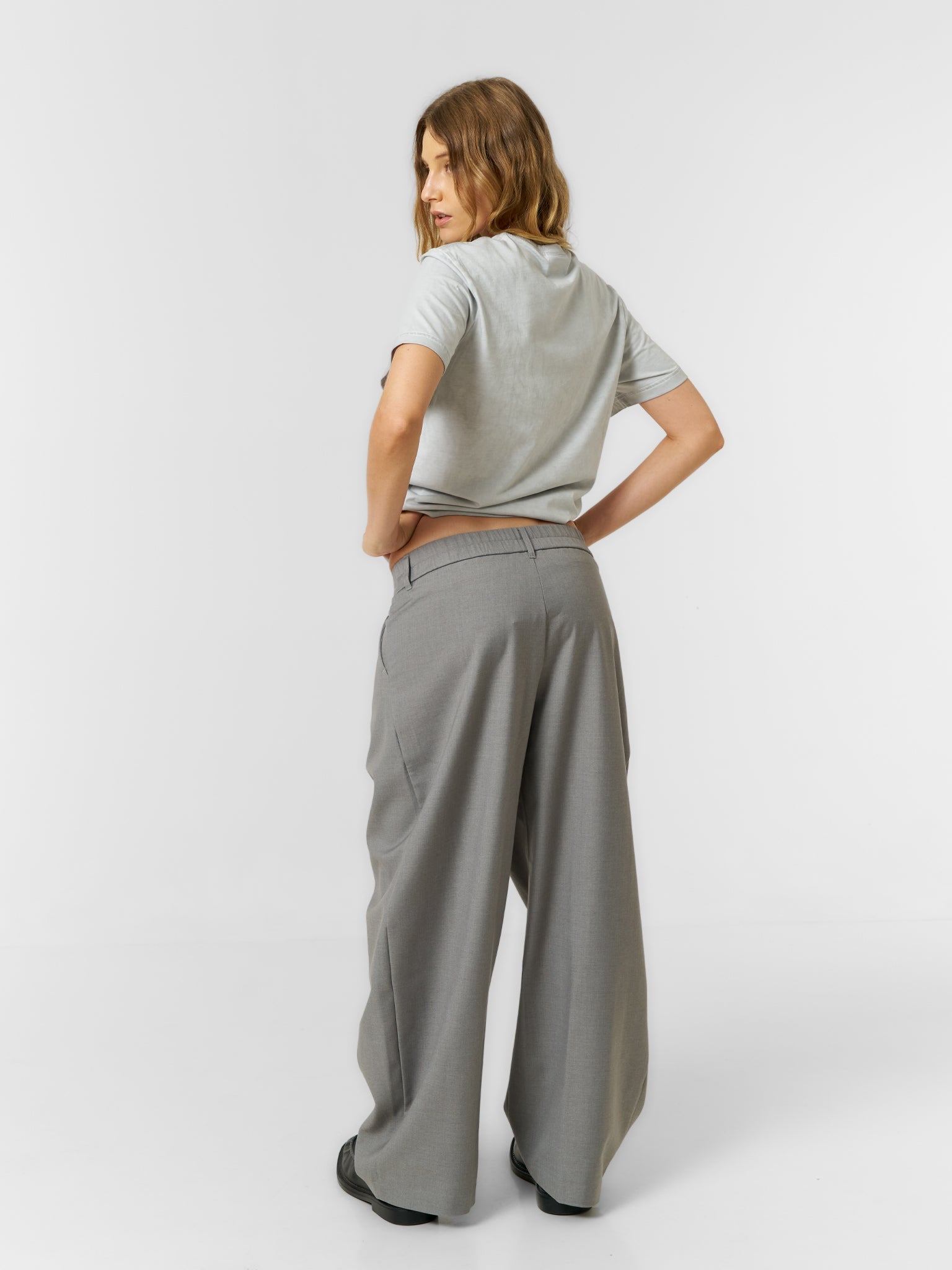 Fitted Vintage T-shirt Washed Stone - ATTODE