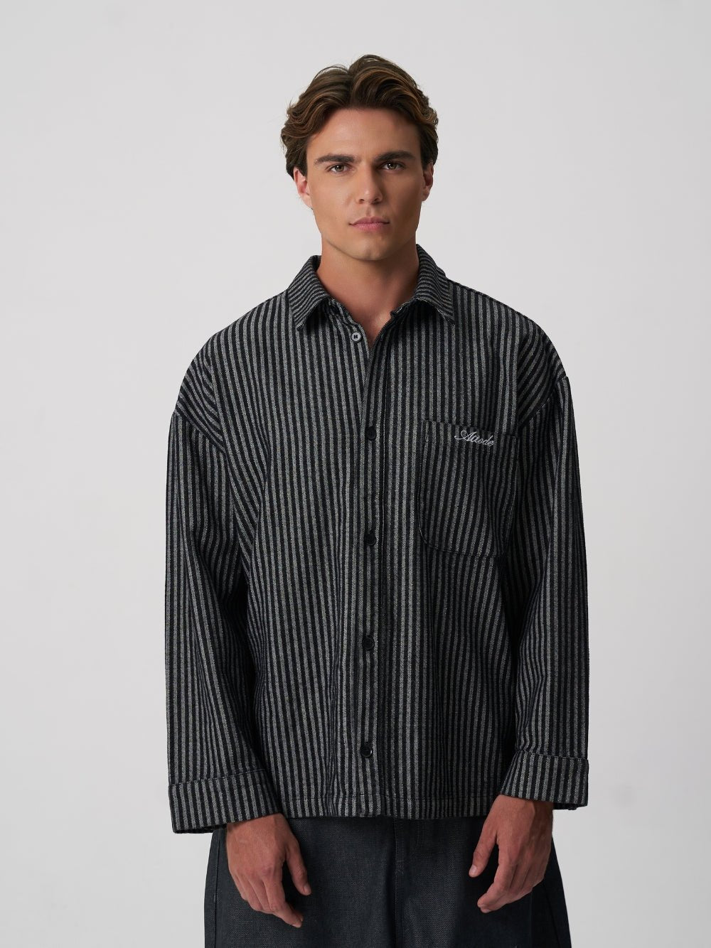 Hickory Denim Shirt Black - ATTODE