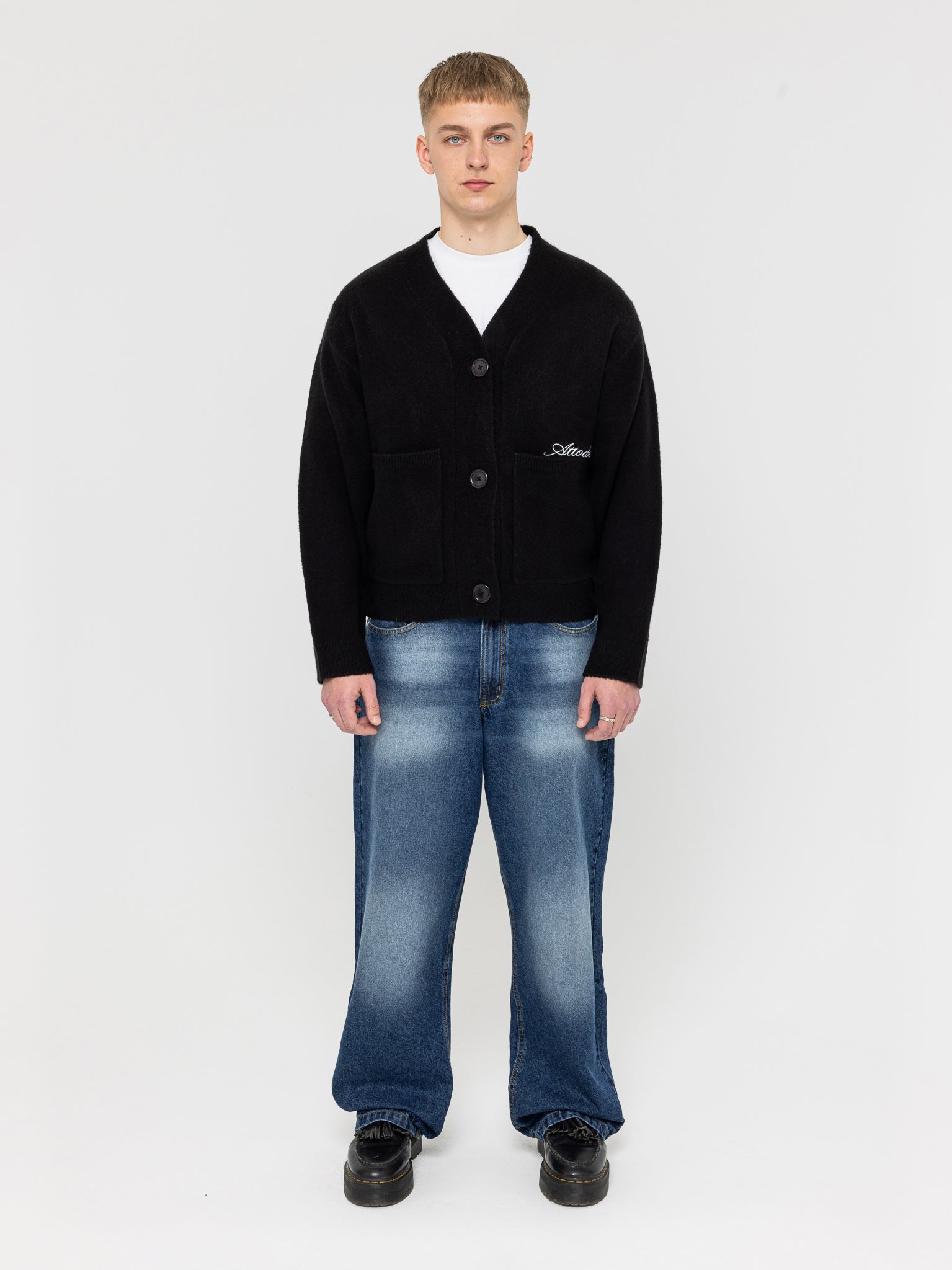 Knitted Cardigan Black - ATTODE
