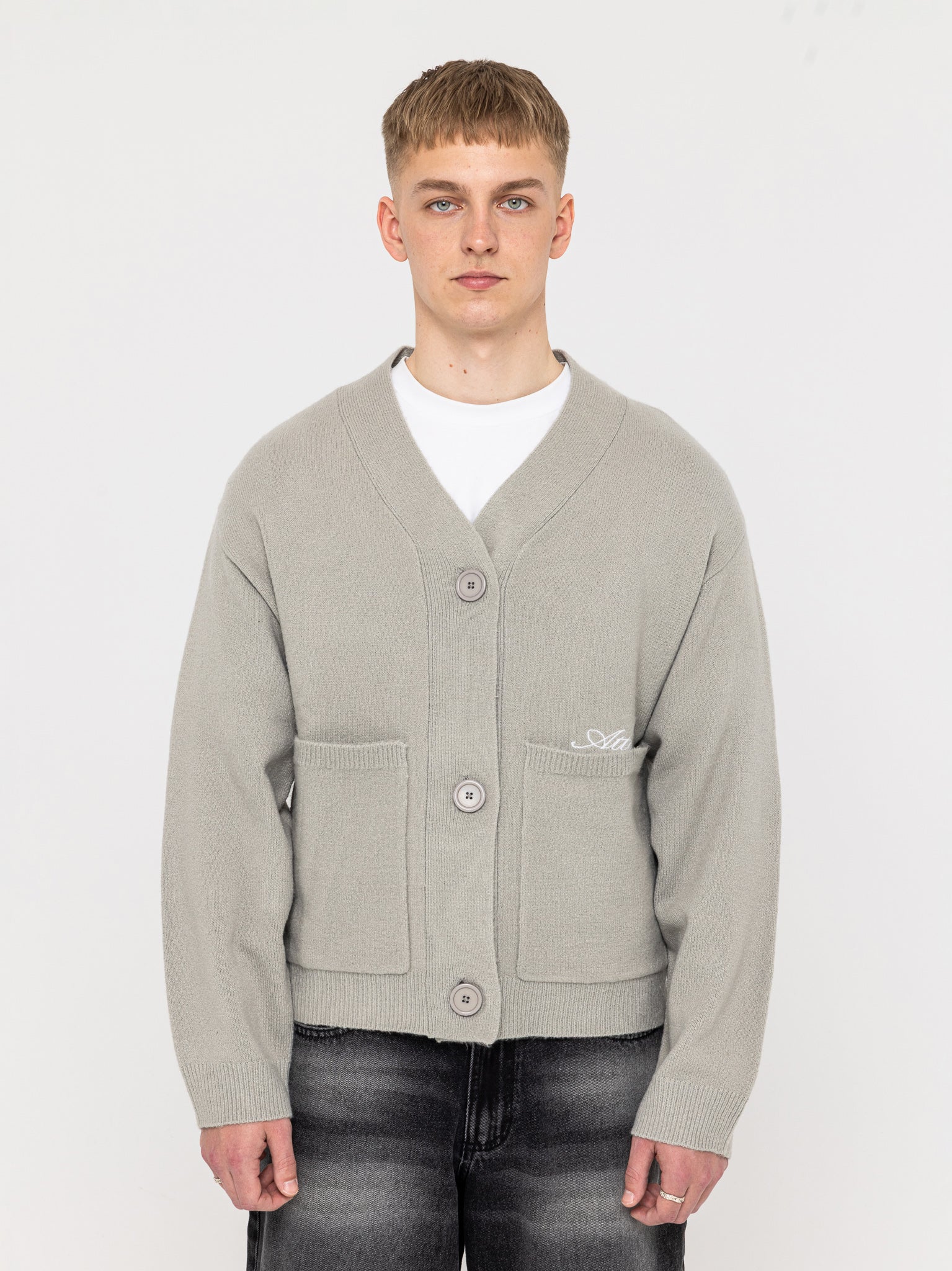 Knitted Cardigan Grey - ATTODE