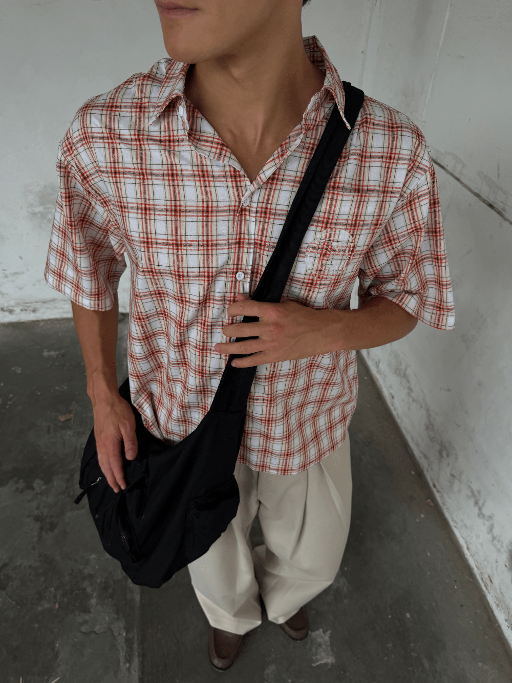 Multipocket Canvas Sling Bag Black - ATTODE