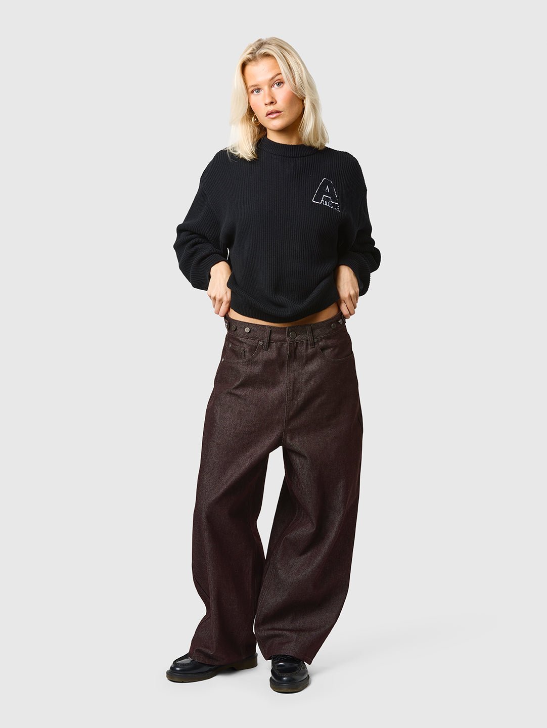 Raw Denim Jeans Mahogany Brown - ATTODE