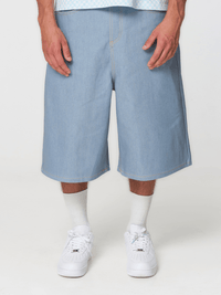 Raw Denim Shorts Light Blue