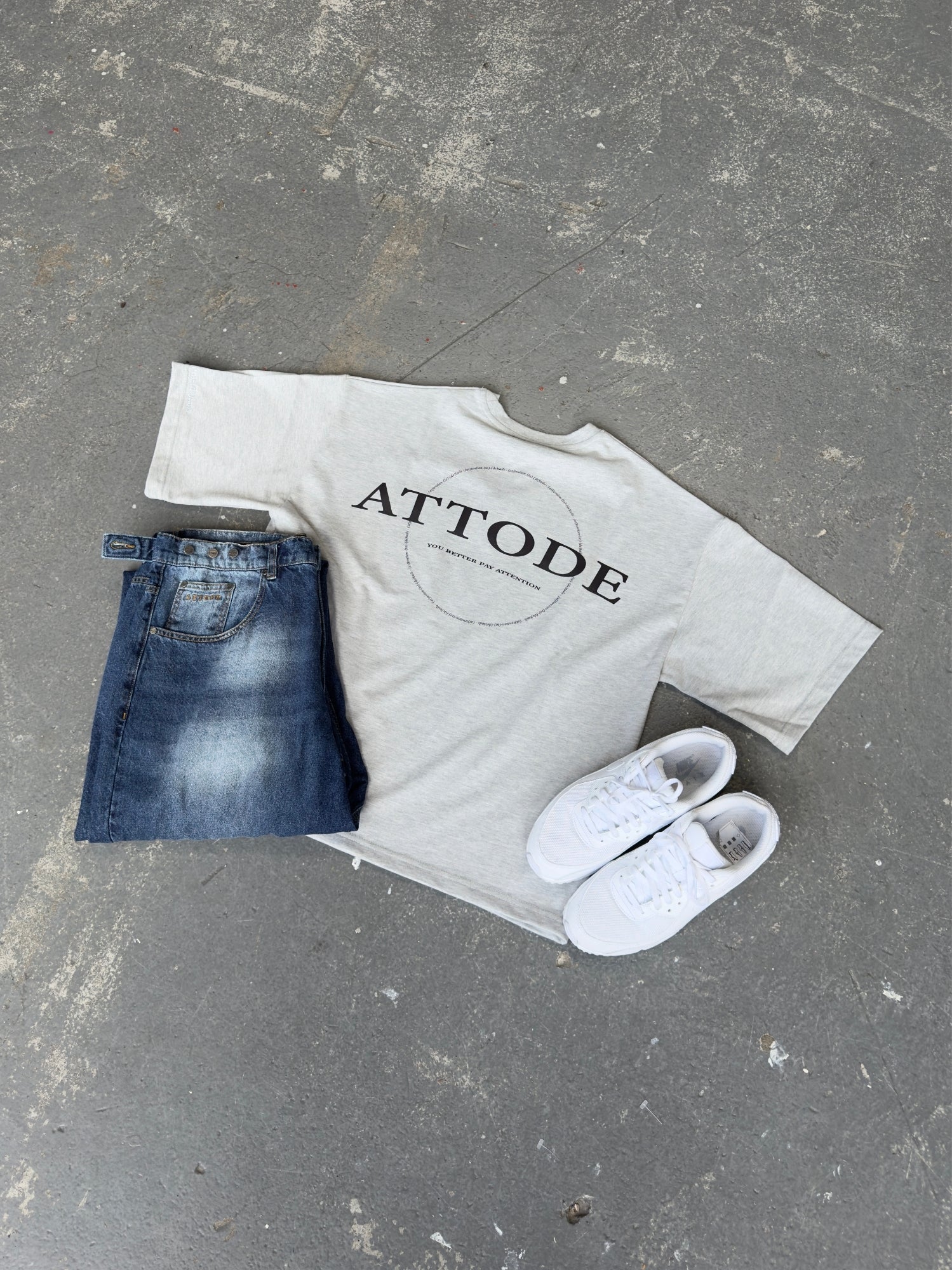 Signature T-shirt Grey Marl - ATTODE