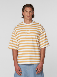 Striped T-Shirt Mustard/Ecru