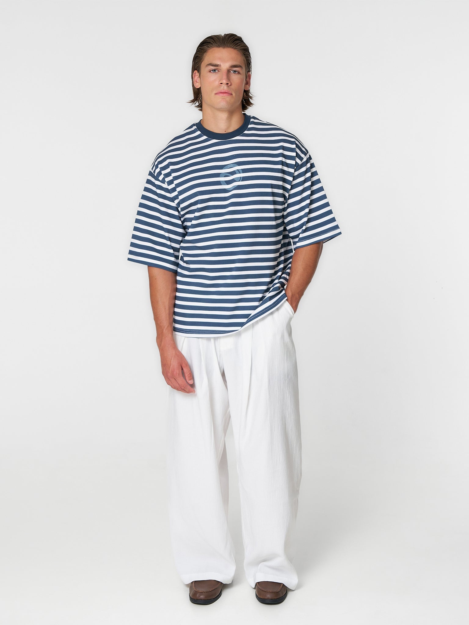 Striped T-Shirt Navy/White - ATTODE