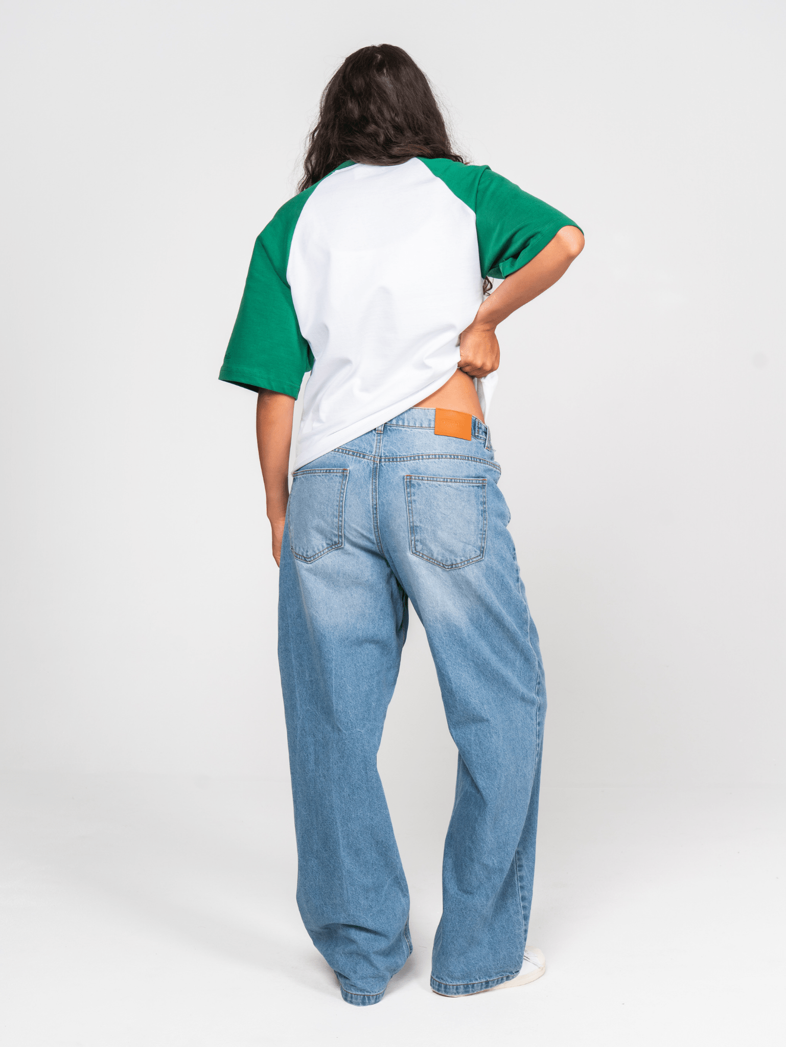 Sun Kissed Raglan T-shirt White/Green - ATTODE