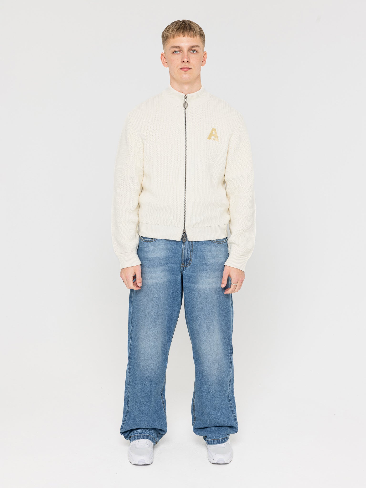 Wide Leg Denim Jeans Light Blue - ATTODE