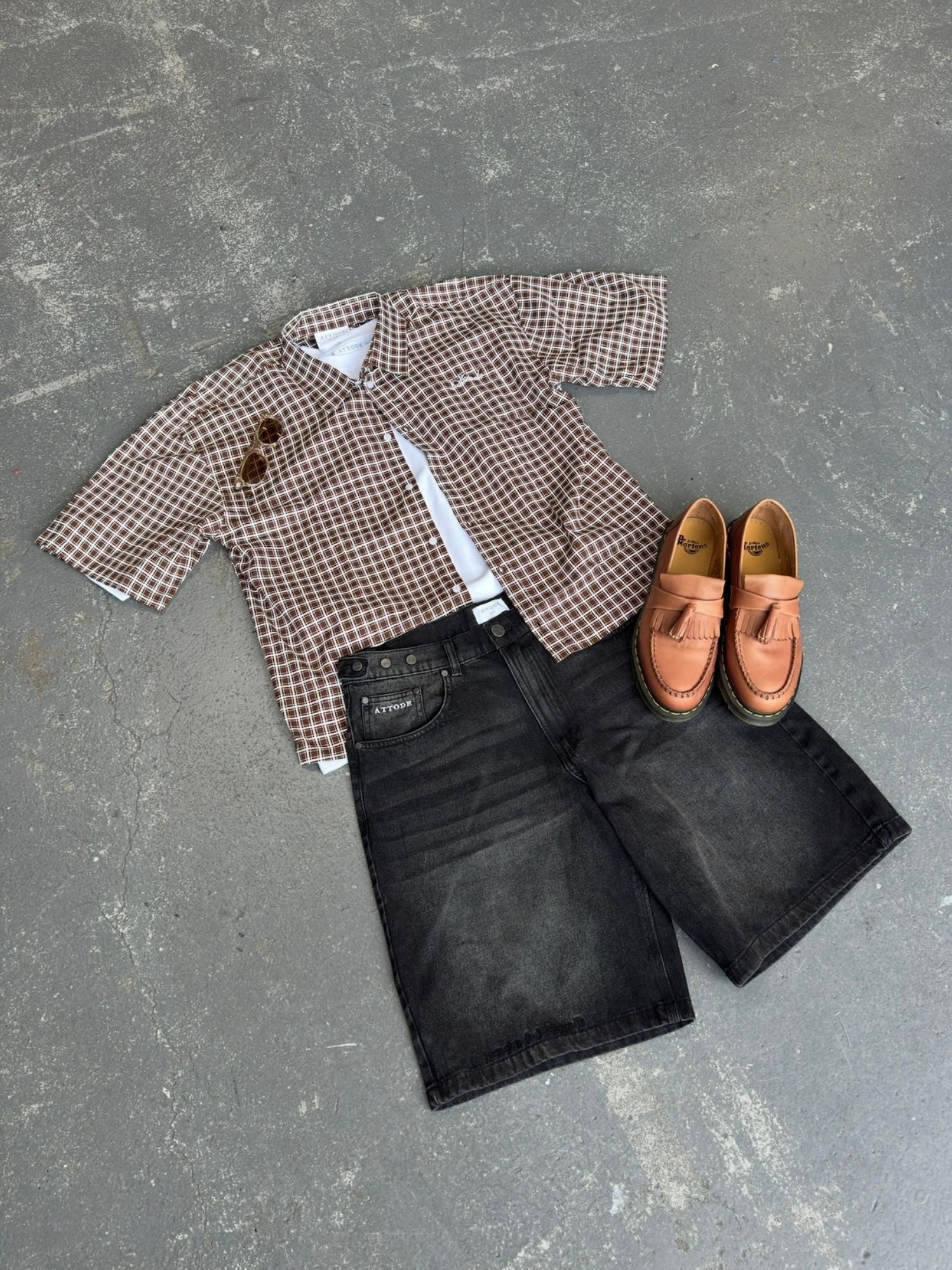 Wide Leg Jorts Black - ATTODE