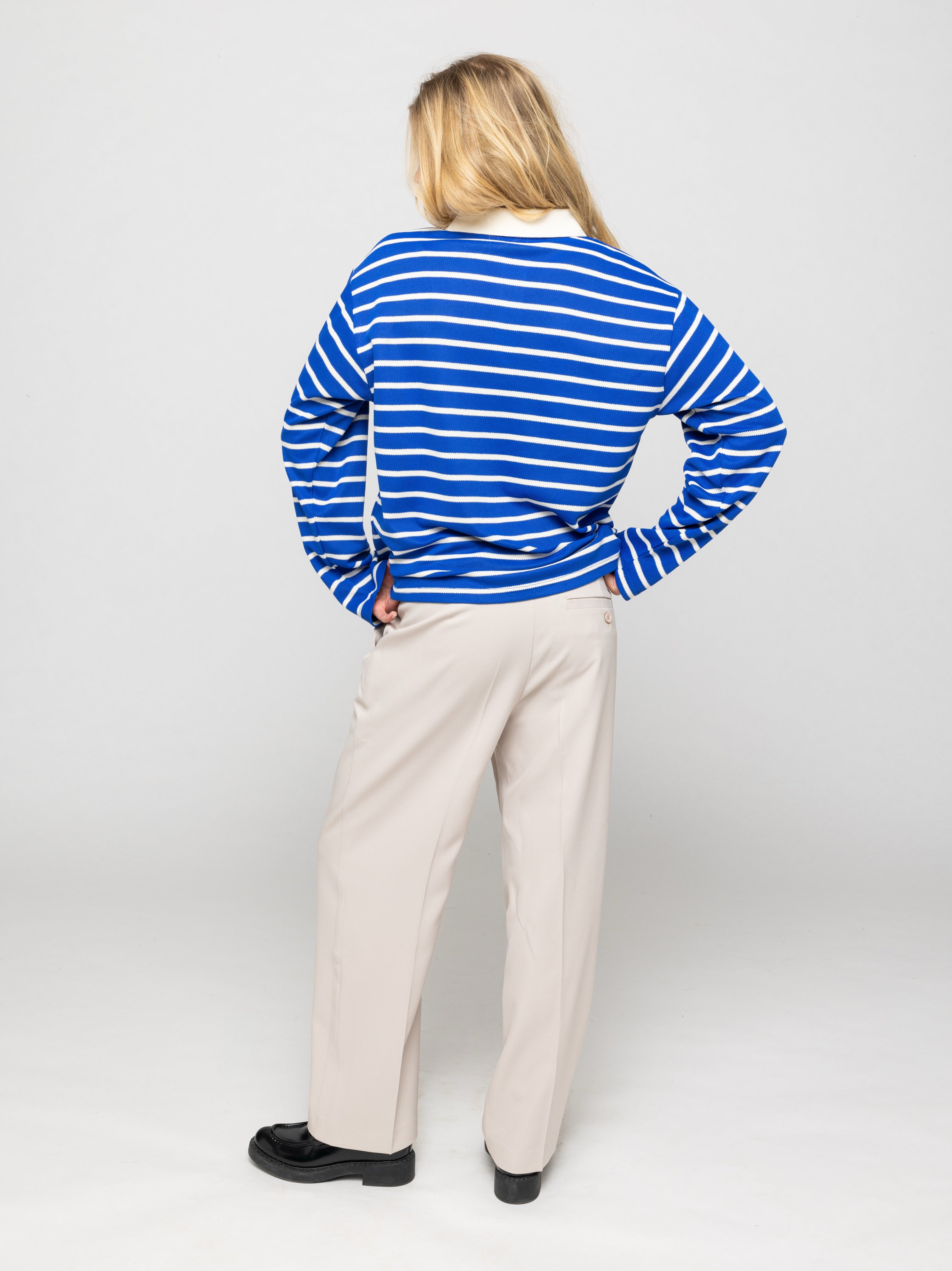 Wide Leg Pleated Suit Pants Beige - ATTODE