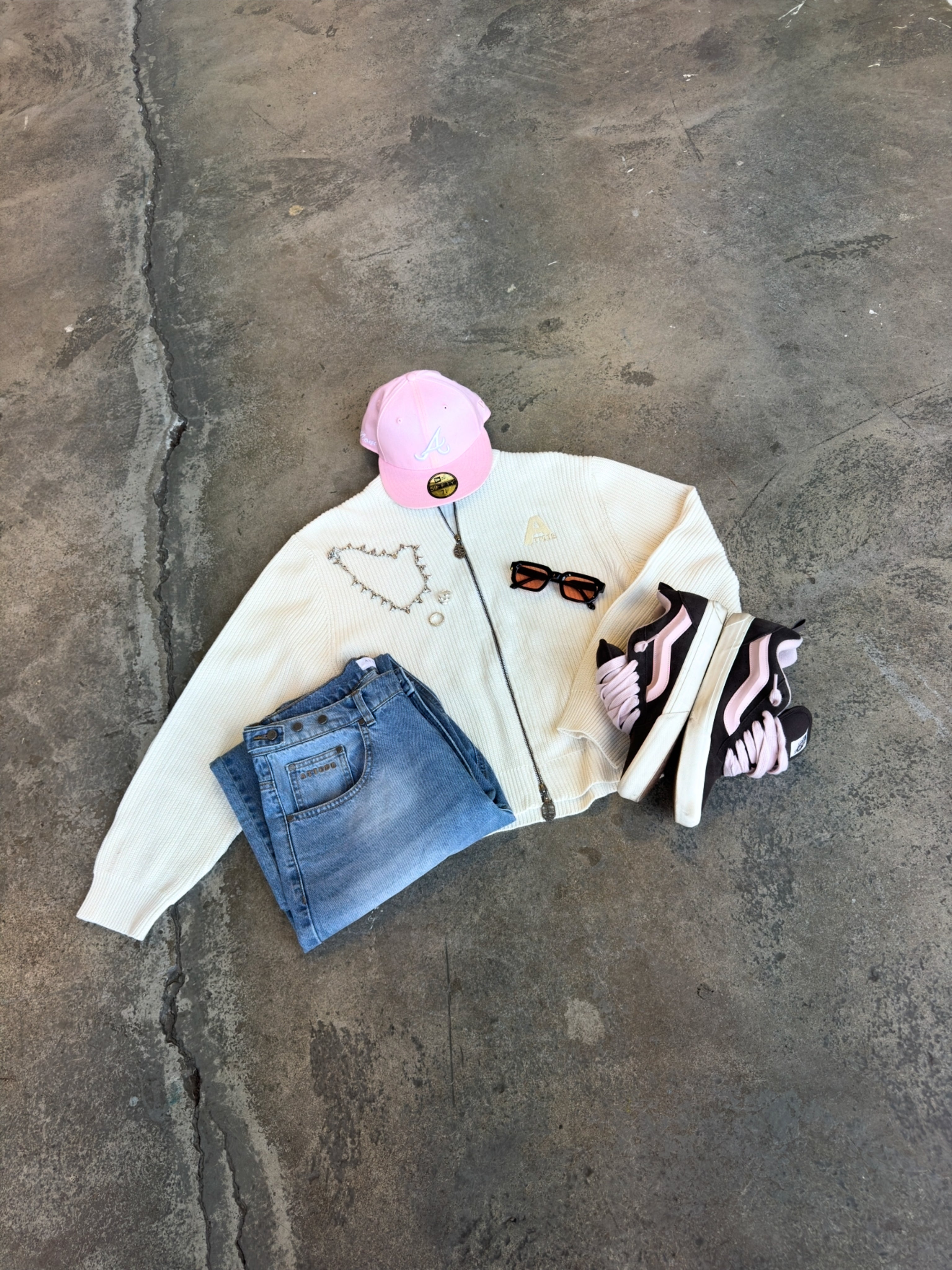 Zip Knit Bone White - ATTODE