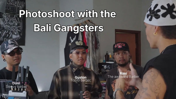 Come with us on a shoot in a Bali barbershop