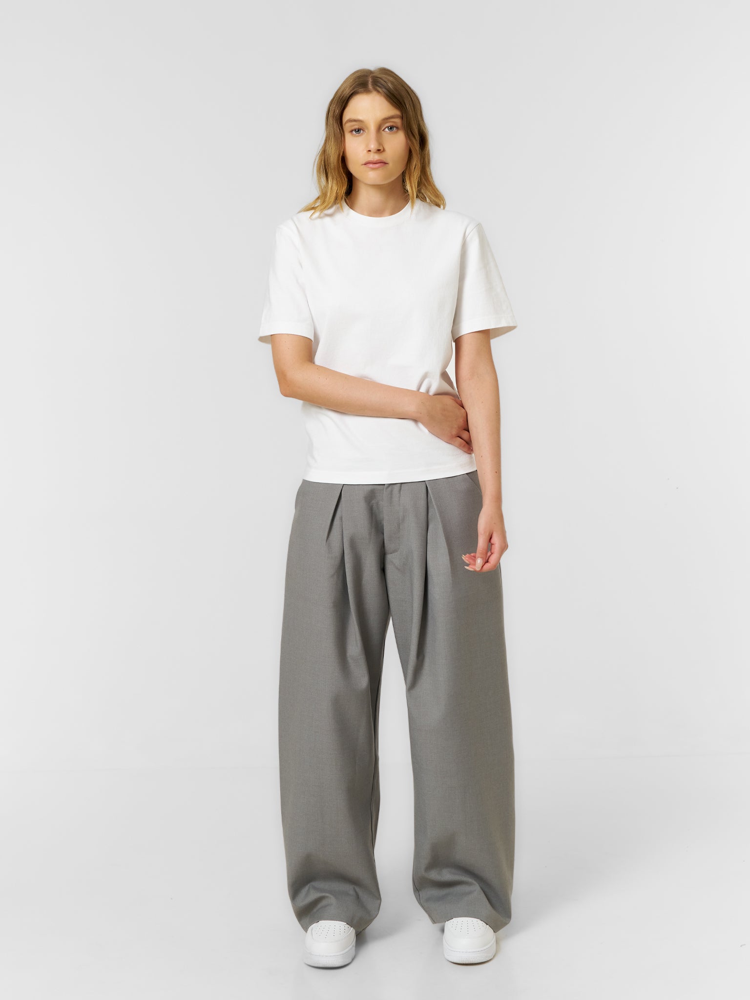 Plain Fitted T-shirt White
