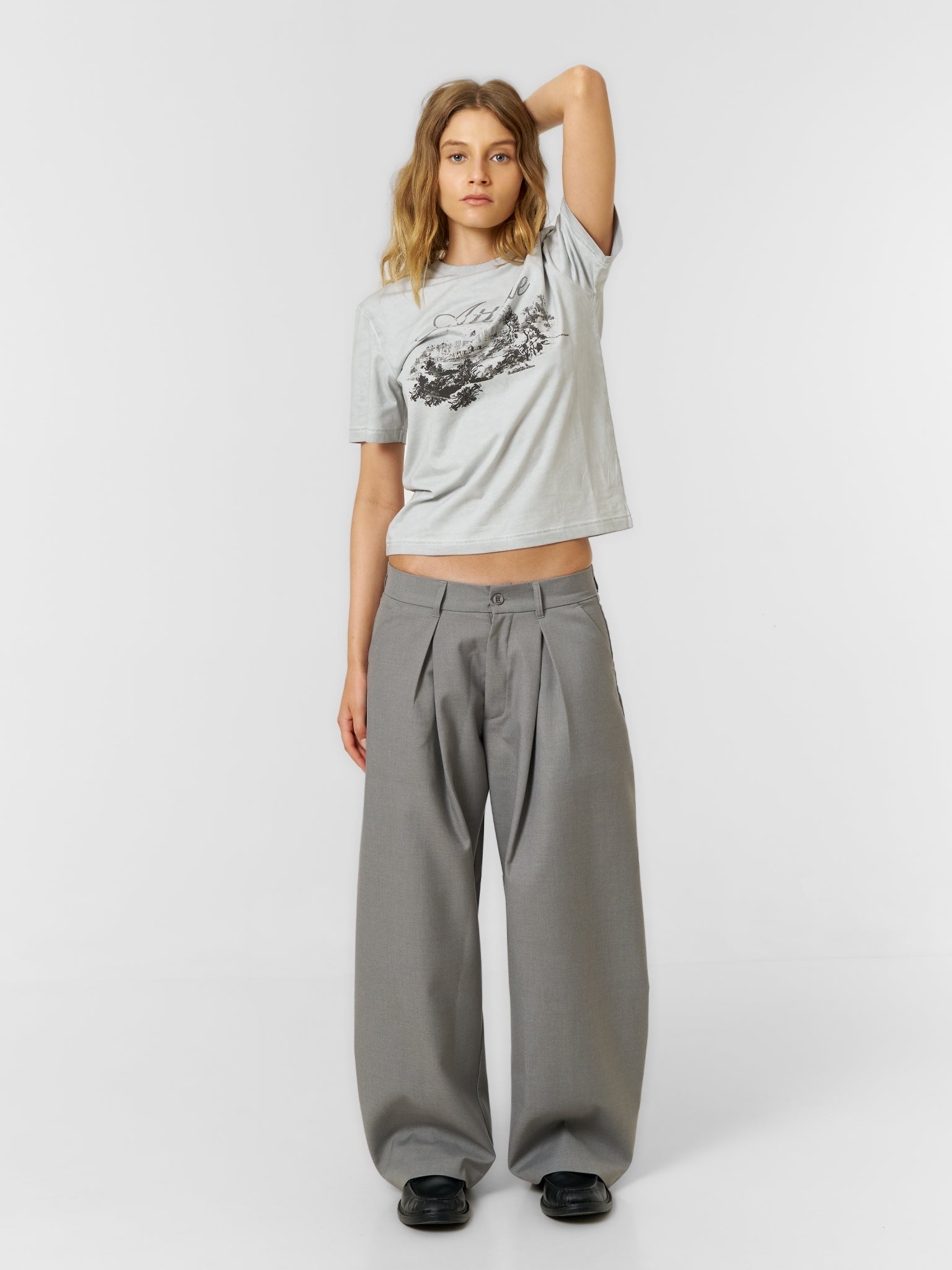 Fitted Vintage T-shirt Dark Grey