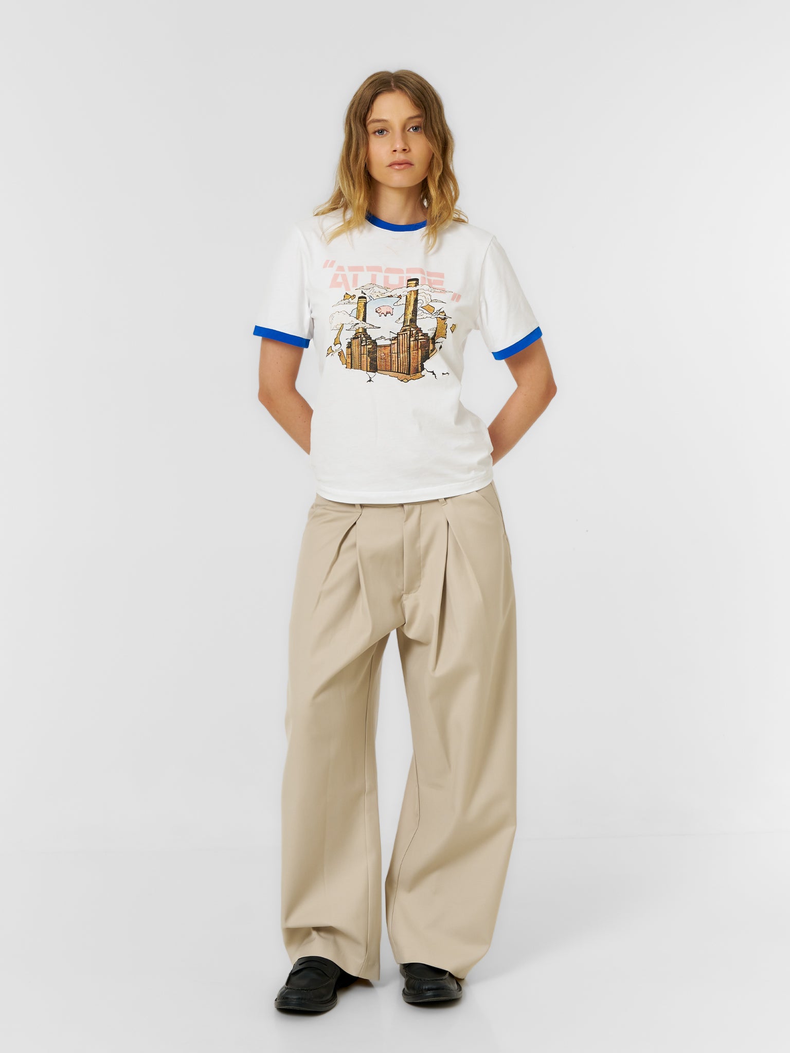 Korean Pleated Suit Pants Beige