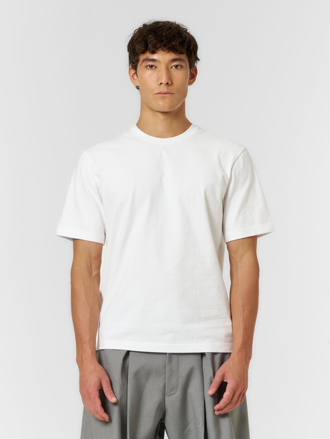 Plain Fitted T-shirt White