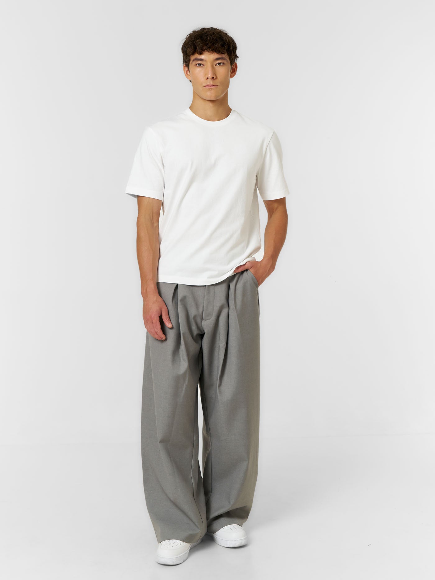 Plain Fitted T-shirt White