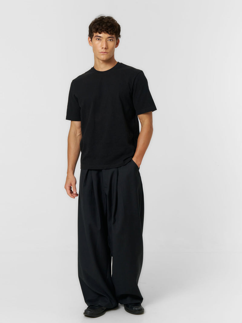 Plain Fitted T-shirt Black