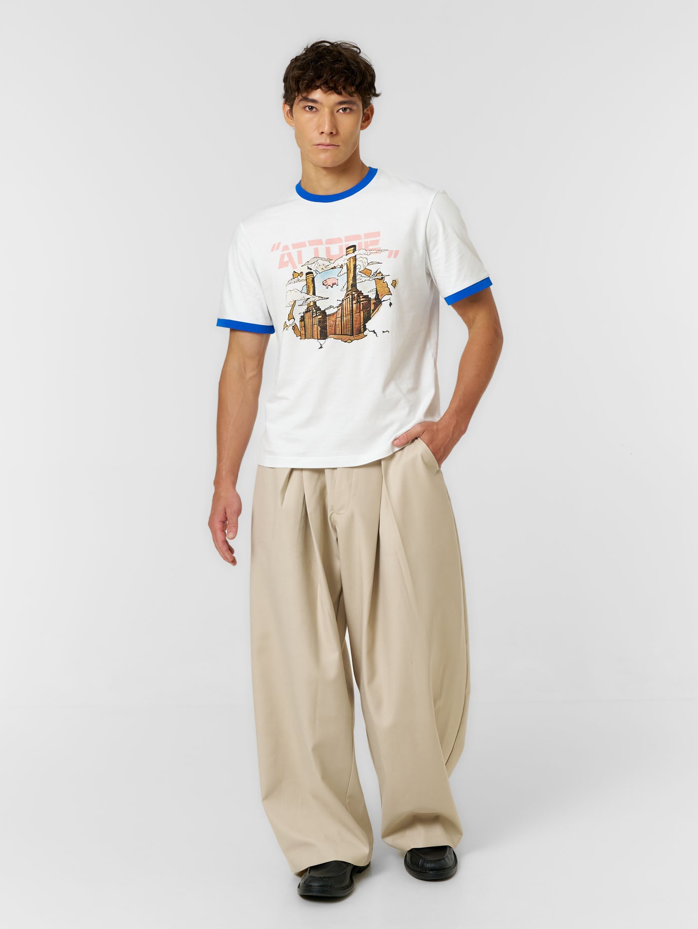 Korean Pleated Suit Pants Beige