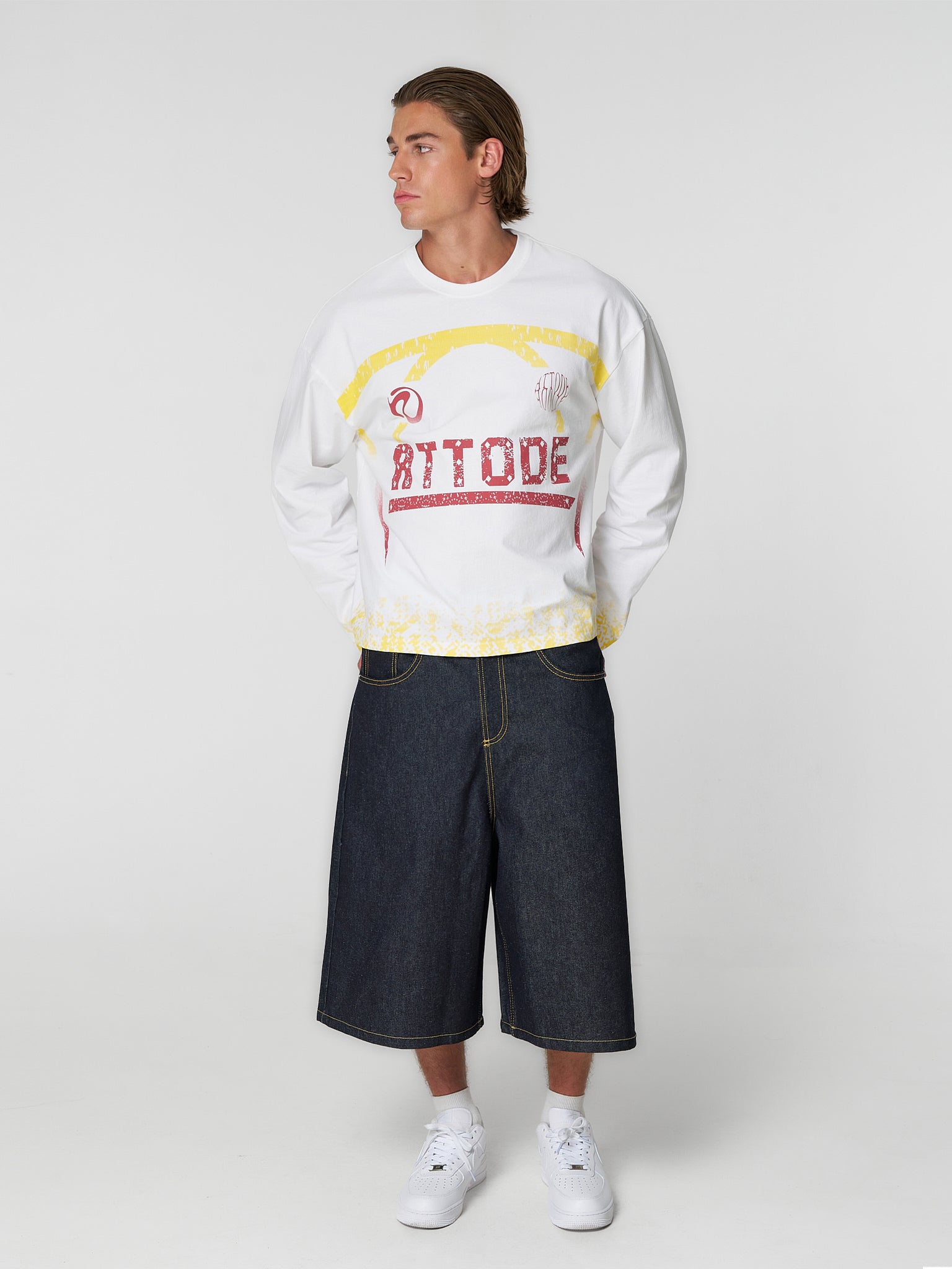 Gradient Long Sleeve White