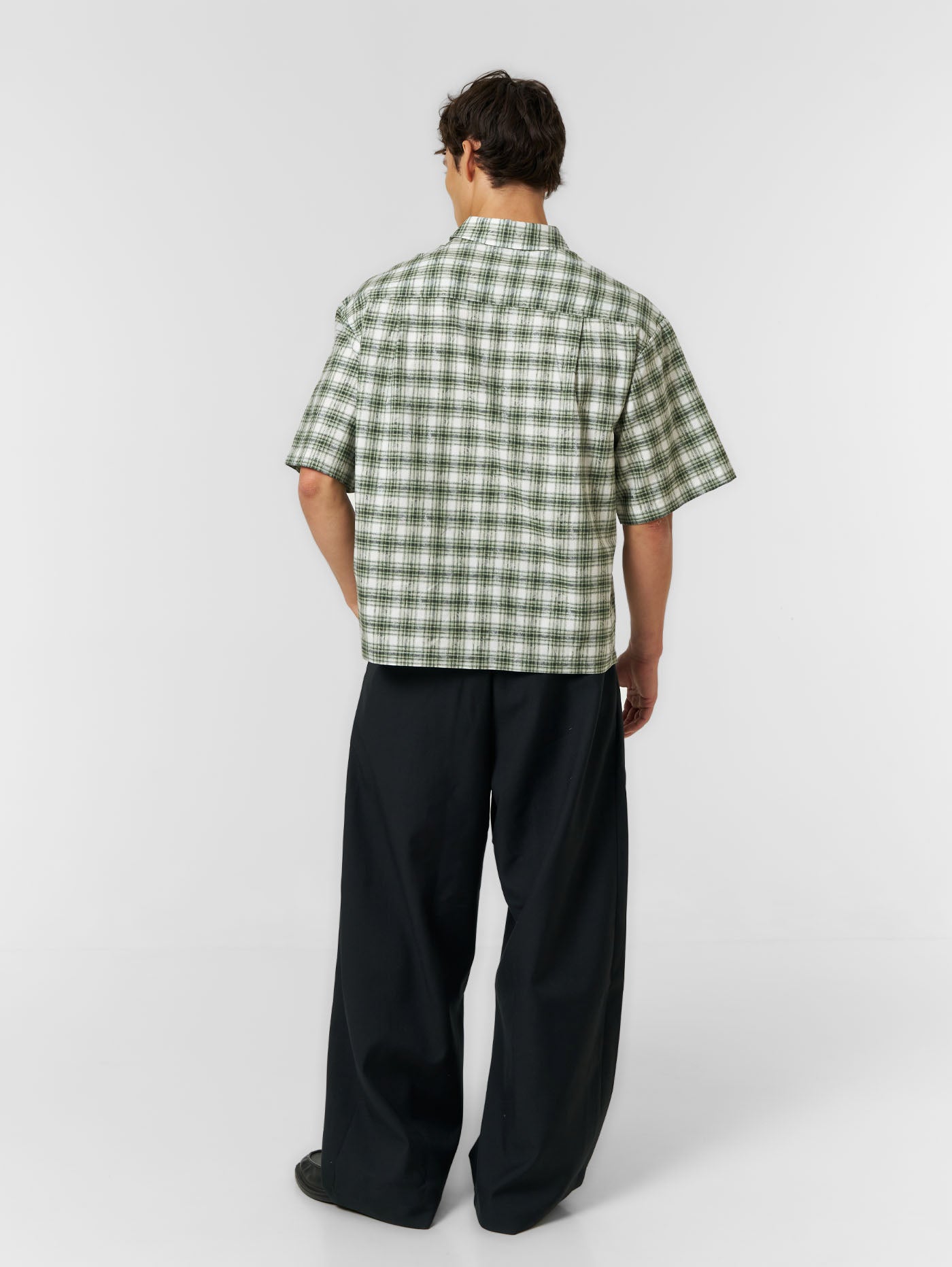 Cloud Check Shirt Green/White