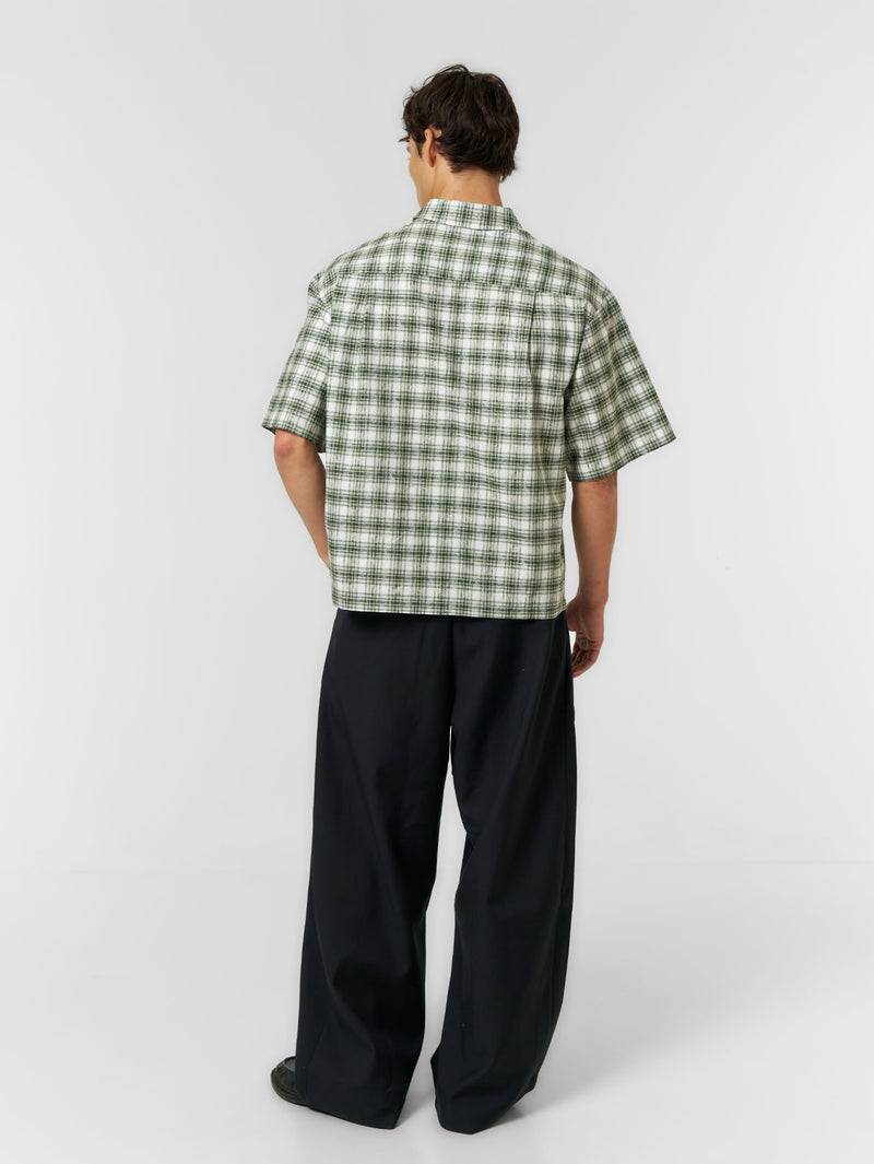 Cloud Check Shirt Green/White