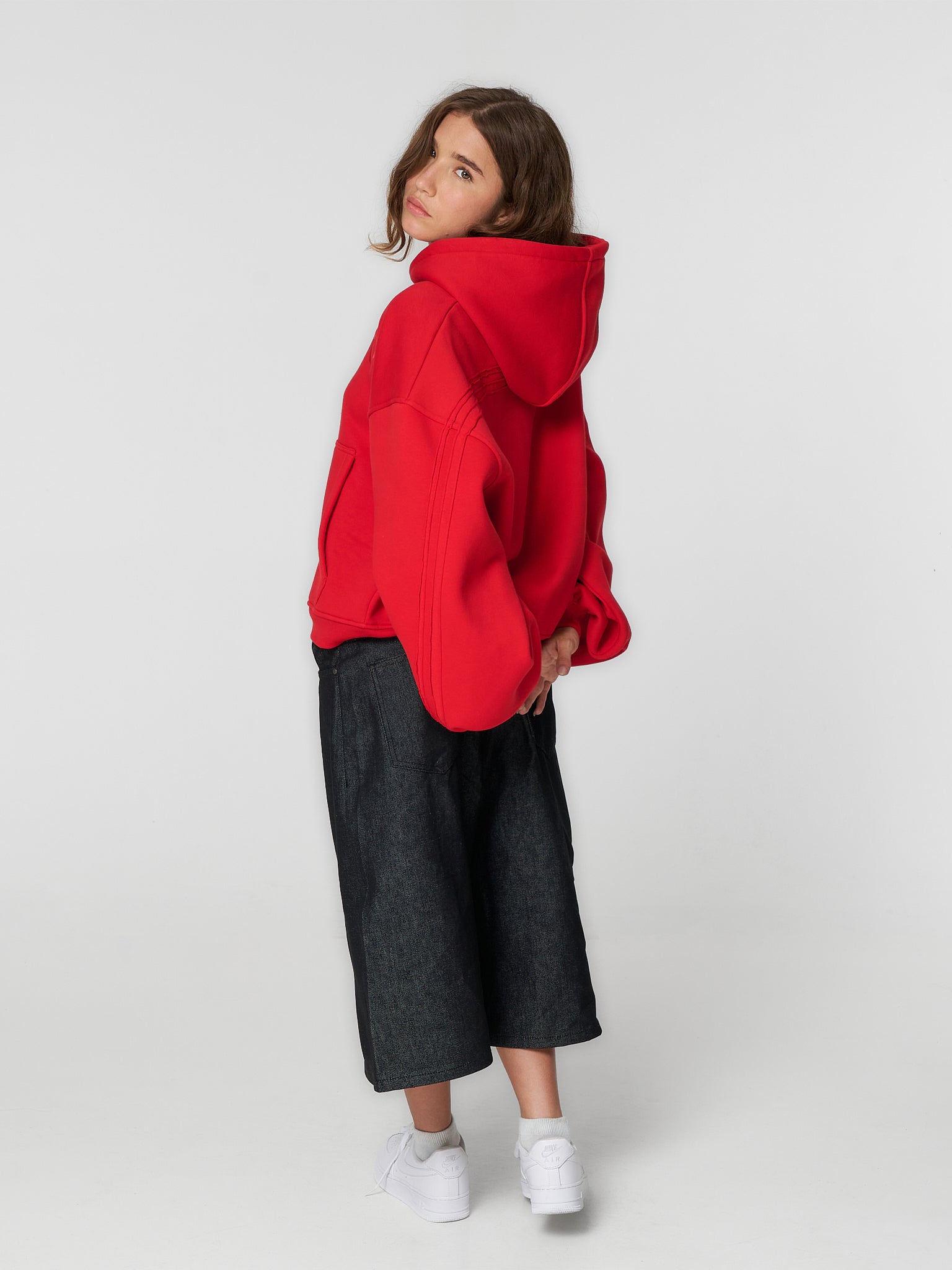 Rail Zip Hoodie Red
