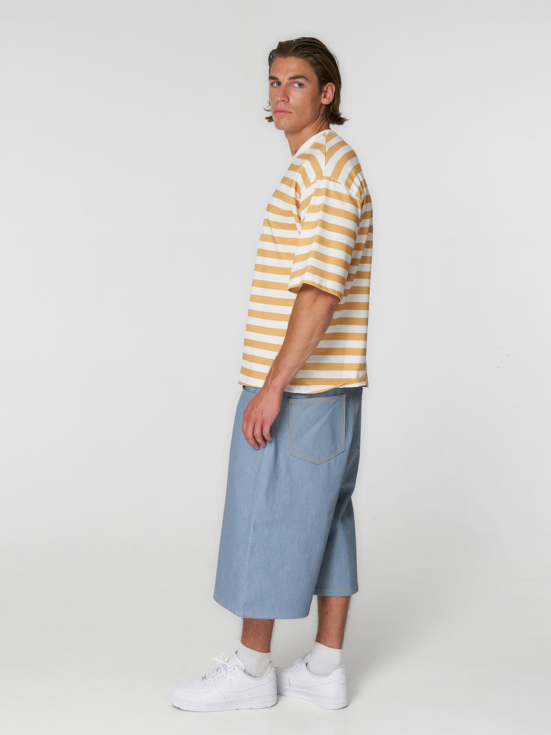 Striped T-Shirt Mustard/Ecru