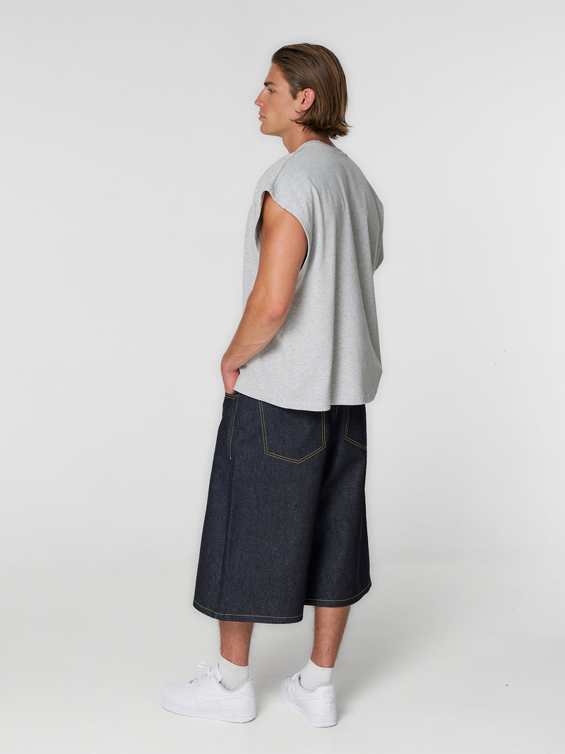 Cut Off T-Shirt Grey Marl