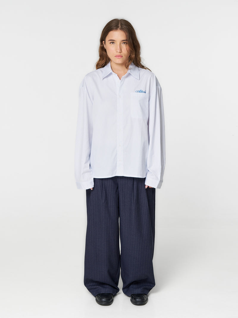 Pinstriped Suit Pants Navy
