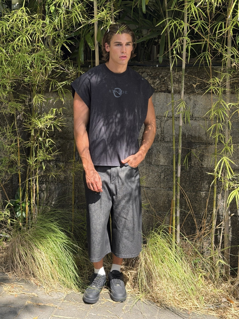 Cut Off T-Shirt Washed Black