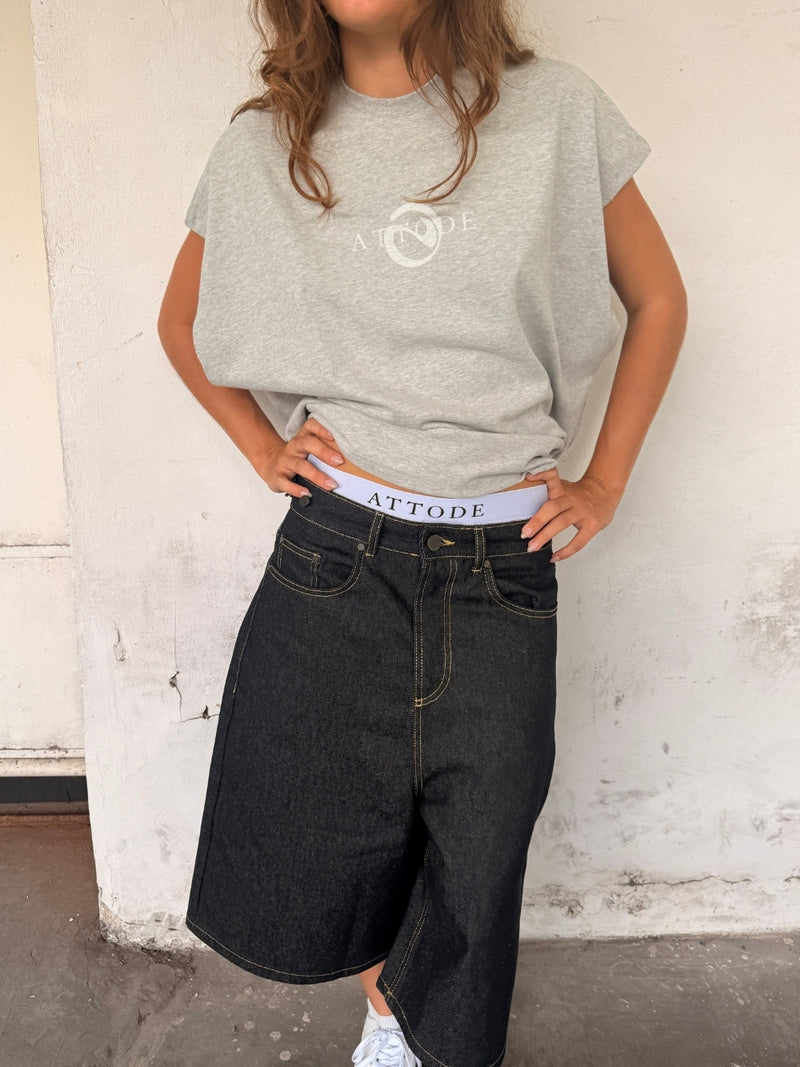 Cut Off T-Shirt Grey Marl