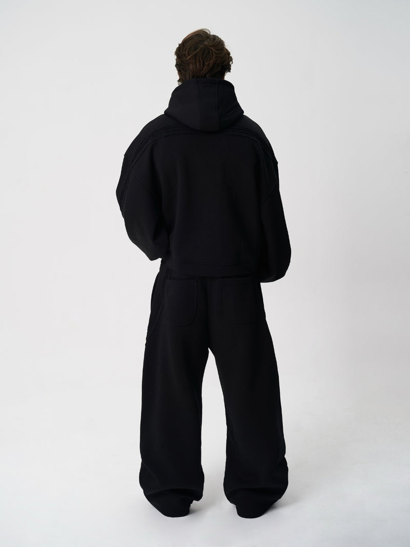 Rail Zip Hoodie Black