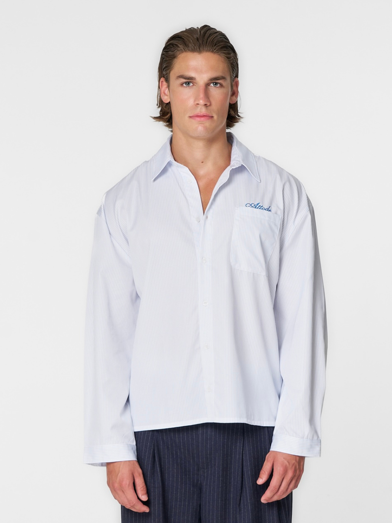 Pinstriped Shirt White/Blue