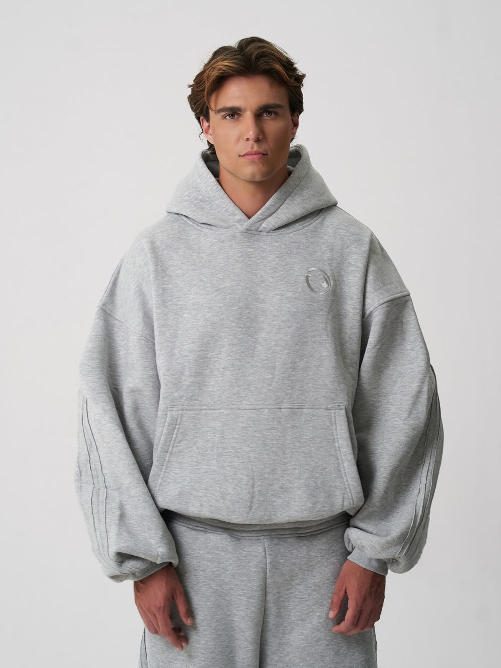 Rail Hoodie Grey Marl