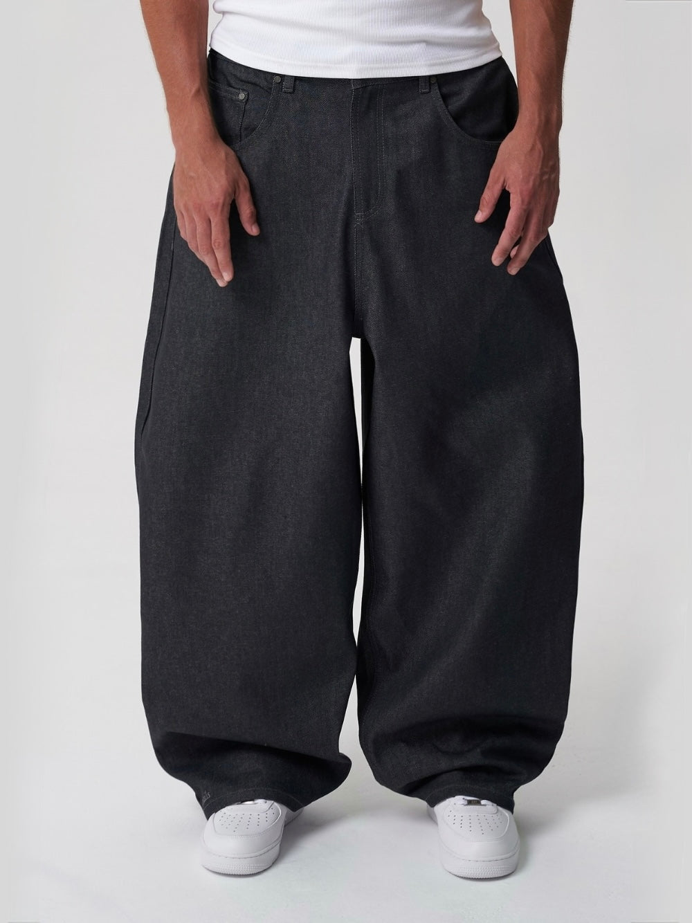 Raw Denim Jeans Grey