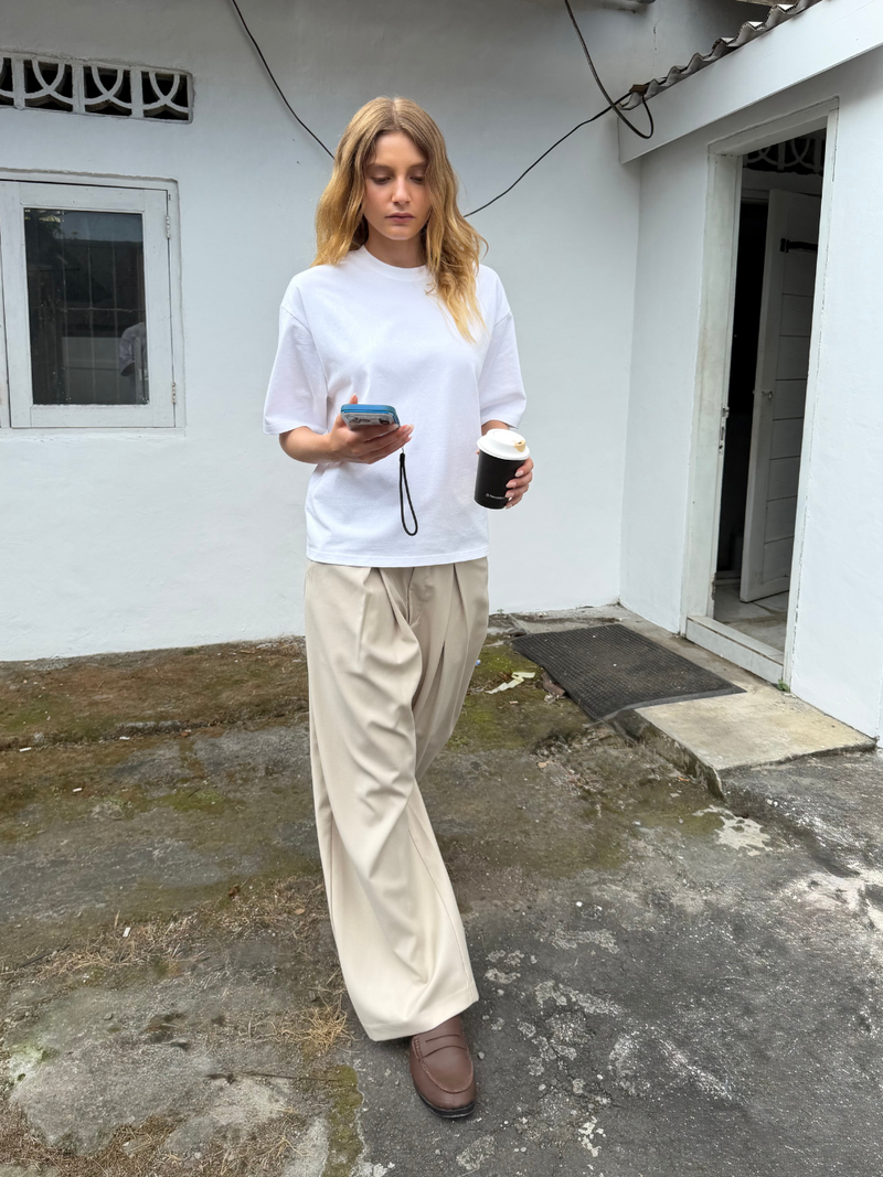 Plain Boxy T-shirt White