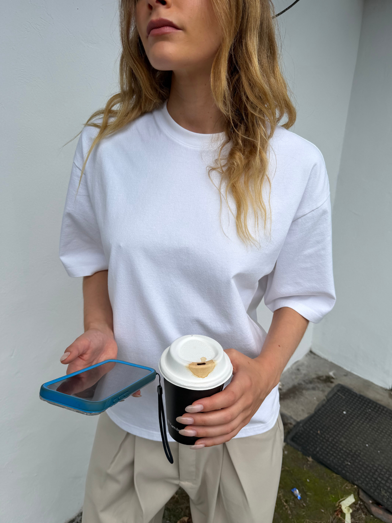 Plain Boxy T-shirt White