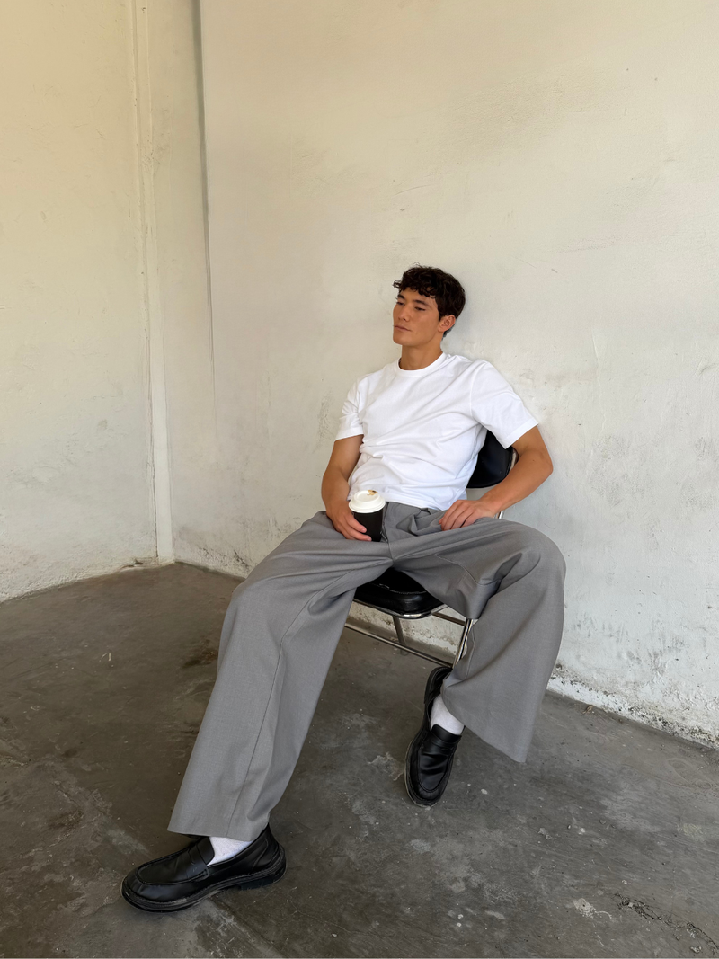 Plain Fitted T-shirt White