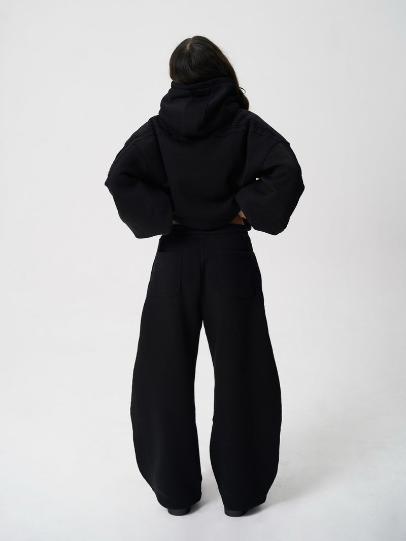 Rail Zip Hoodie Black