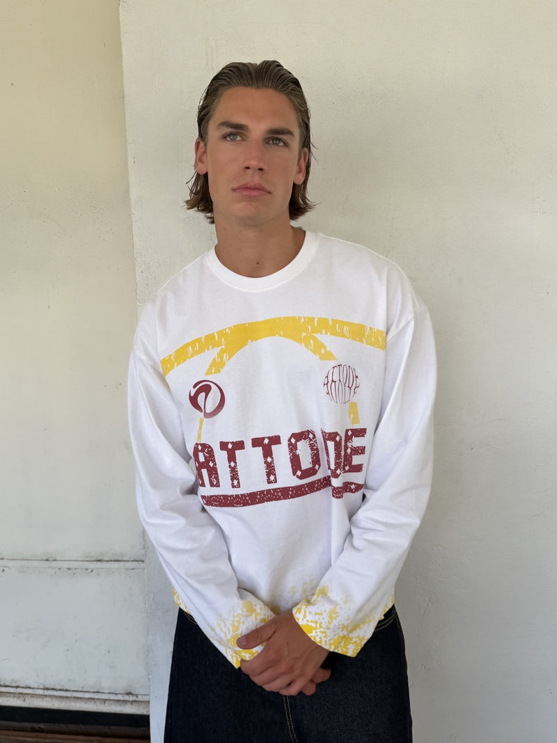 Gradient Long Sleeve White